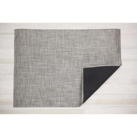 CHILEWICH 36 in. L X 23 in. W Gray Basketweave Woven Fiber Floor Mat 200445-022